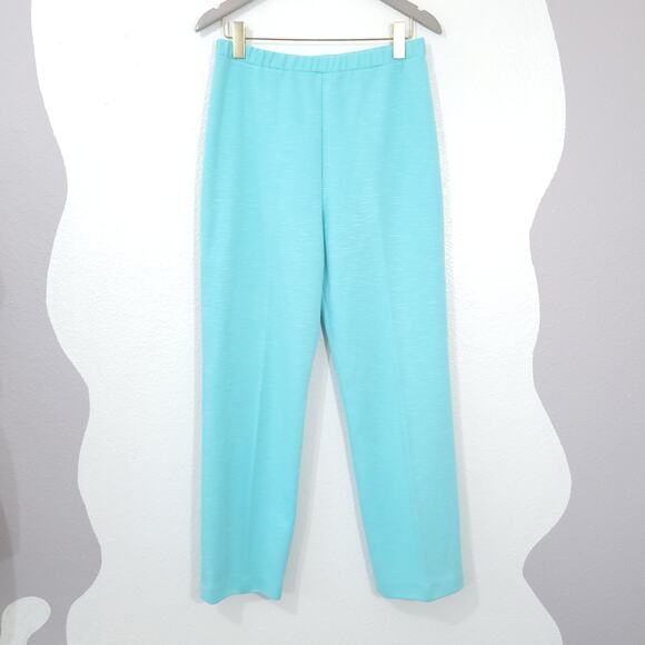 Vintage Graff Californiawear Pants Womens Size 10 Aqua Blue Elastic Waist - Picture 3 of 12
